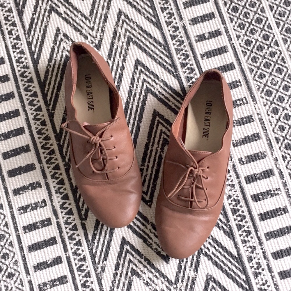 Faux Leather Lace-up Shoes